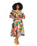 Patchwork Short African Dress