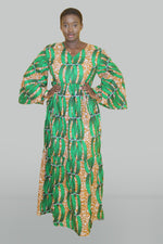 Thiaré African Maxi Dress with Head Scarf